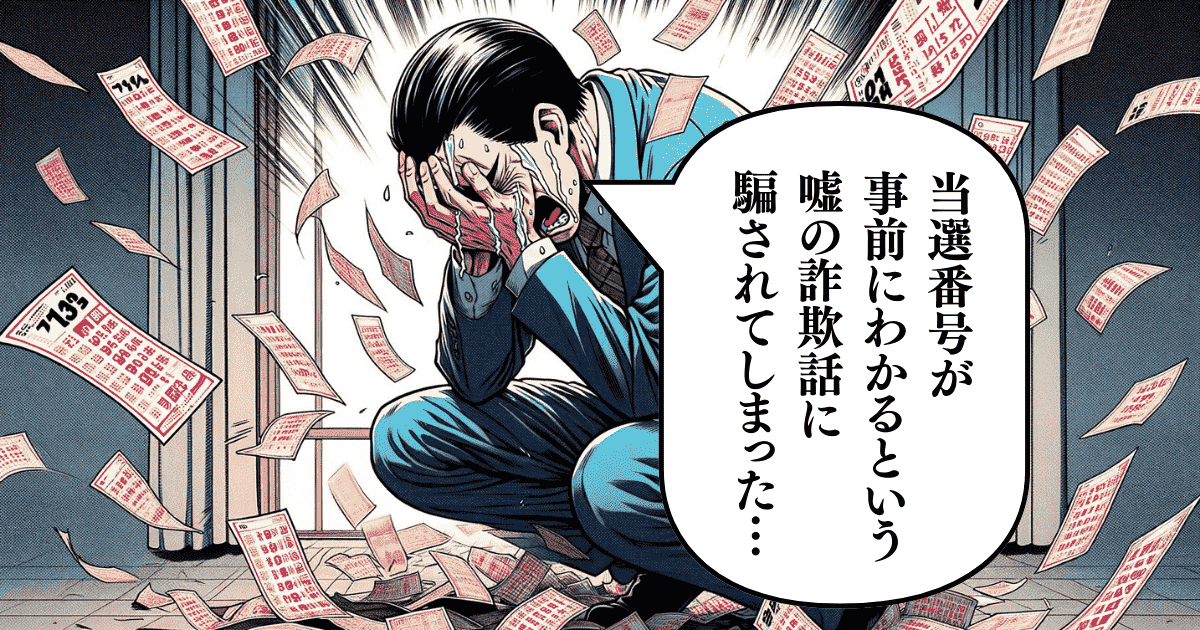 宝くじ ロト ナンバーズ 当選詐欺 手口