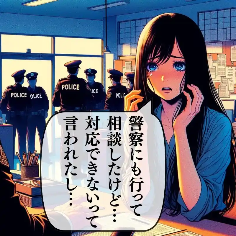警察にも行って相談したけど…対応できないって言われたし…