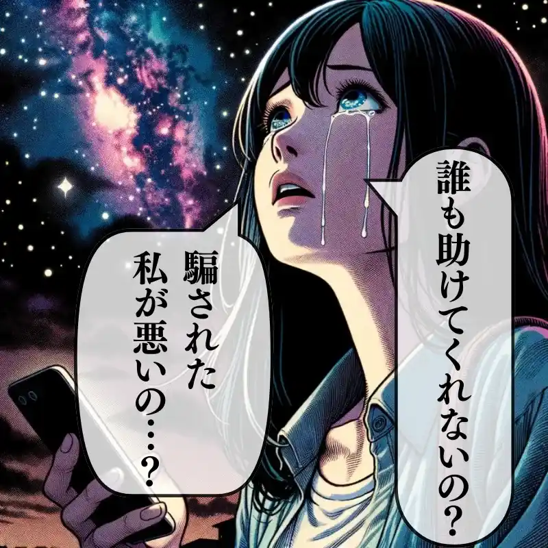 誰も助けてくれないの？騙された私が悪いの？