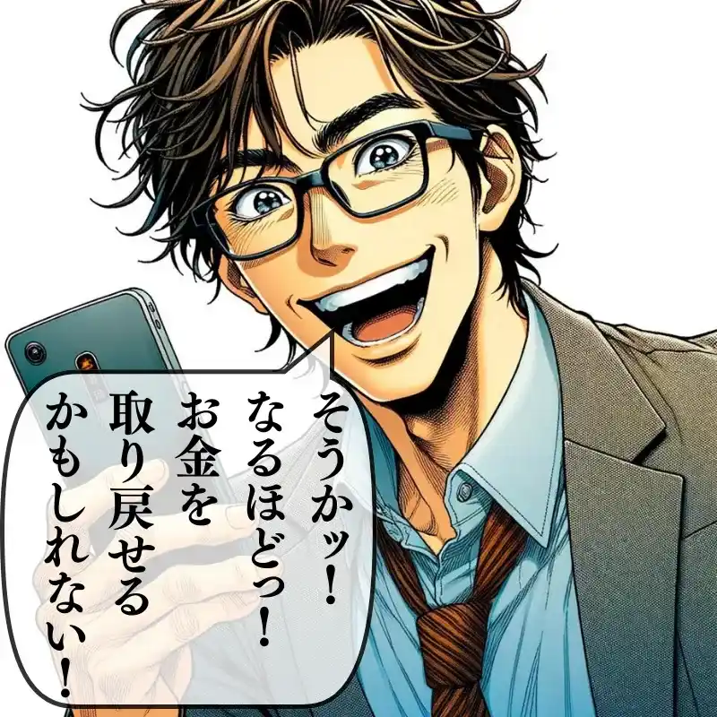 そうかッ！なるほどっ！お金を取り戻せるかもしれない！