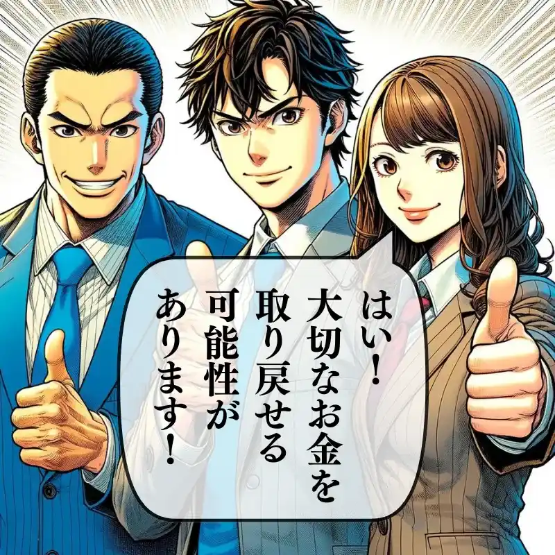はい！大切なお金を取り戻せる可能性があります！