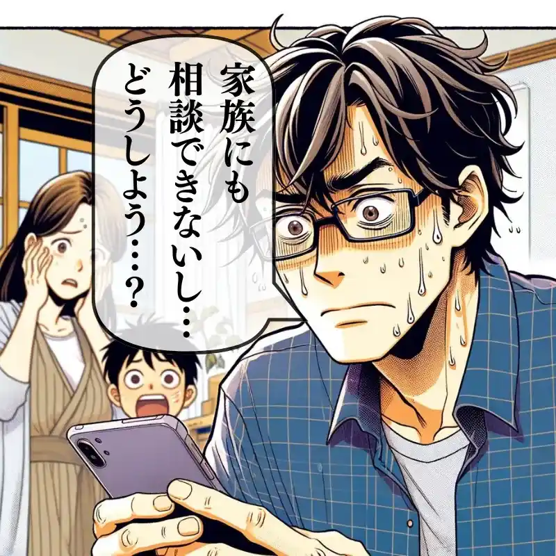 家族にも相談できないし…どうしよう…？