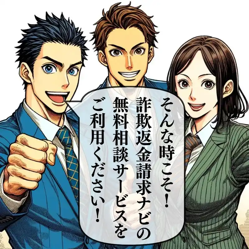 そんな時こそ！詐欺返金請求ナビの無料相談サービスをご利用ください！