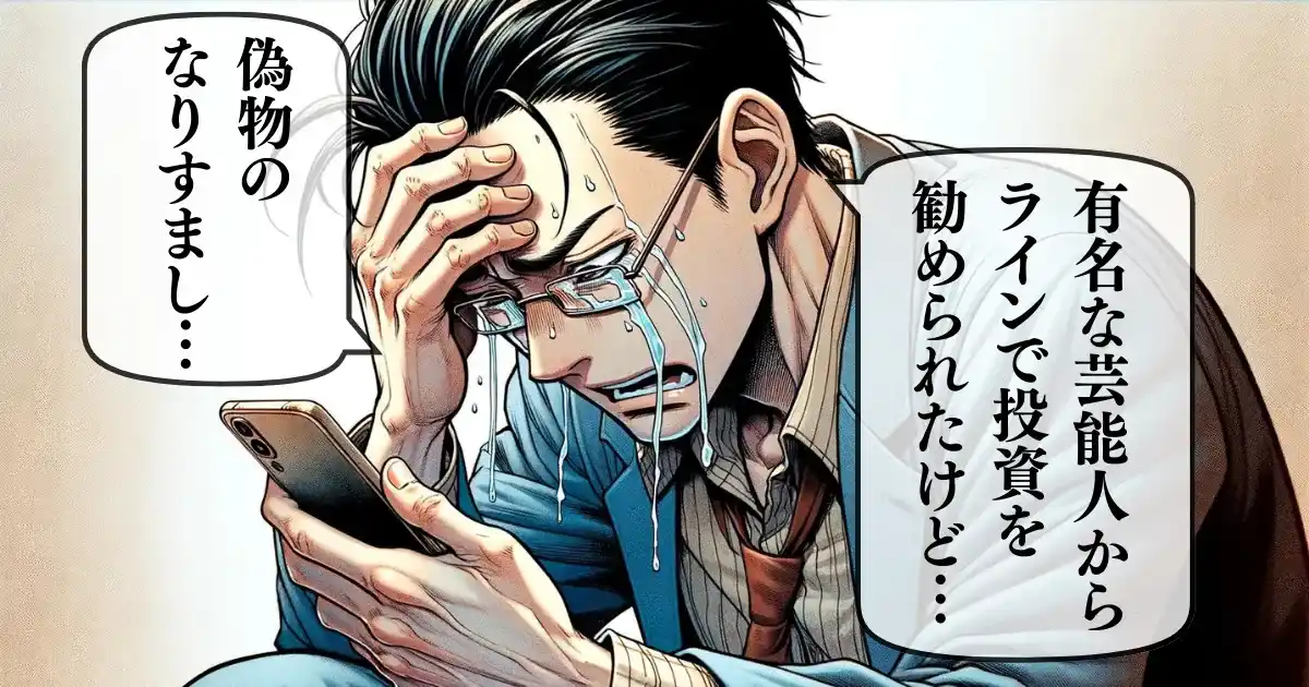 LINE 芸能人 なりすまし 詐欺