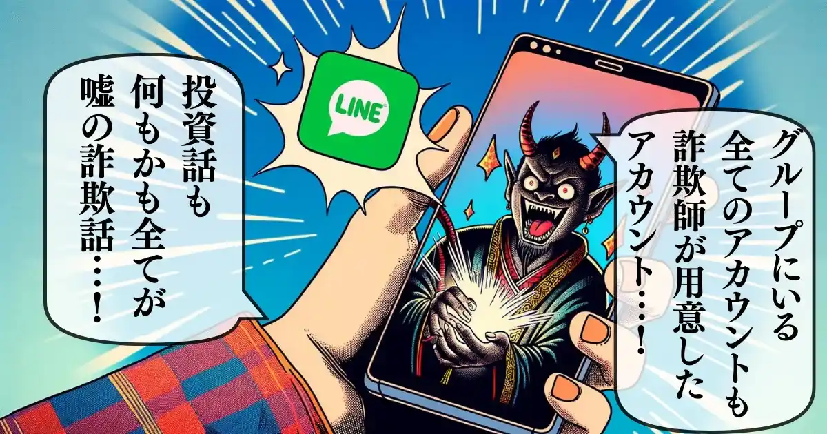 LINE投資詐欺 LINEグループ