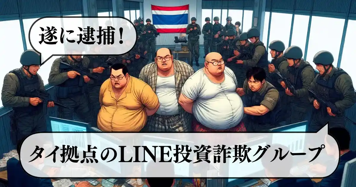 LINE投資詐欺(詐欺広告)グループがタイで逮捕